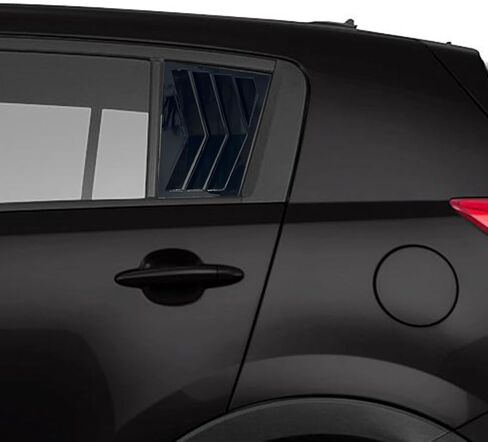 Window Louver，MUXEE 2Pcs Side Vent Window Louvers for Kia Sportage 2017 2018 2019 2020 2021 2022, ABS Print Sport Window Decorative Covers, Exterior Trim Accessories - Carbon Fiber in Kuwait