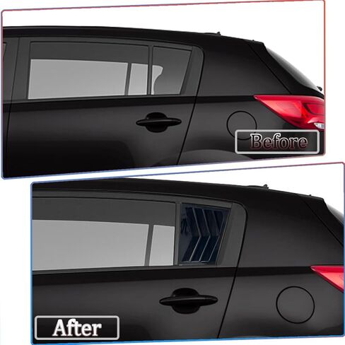 Window Louver，MUXEE 2Pcs Side Vent Window Louvers for Kia Sportage 2017 2018 2019 2020 2021 2022, ABS Print Sport Window Decorative Covers, Exterior Trim Accessories - Carbon Fiber in Kuwait