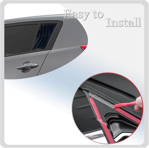 Window Louver，MUXEE 2Pcs Side Vent Window Louvers for Kia Sportage 2017 2018 2019 2020 2021 2022, ABS Print Sport Window Decorative Covers, Exterior Trim Accessories - Carbon Fiber in Kuwait