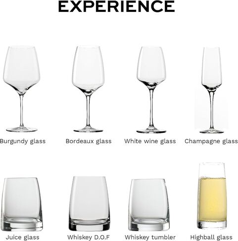 Stölzle Lausitz Set of 4 Glass Champagne Flutes (EXPERIENCE). Dishwasher Safe, Lead-Free Crystal Champagne Glasses (6.5Fl oz). Break-Resistant Mimosa Glasses, Mimosa Flutes - Genuine Stölzle Glassware in Saudi Arabia
