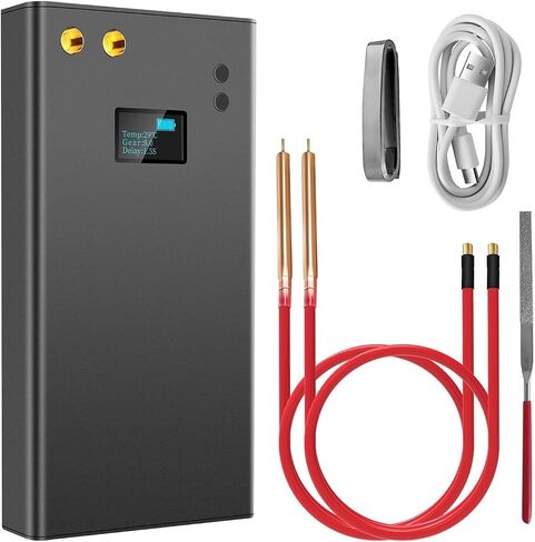 5000W Mini Battery Spot Welder, Portable Spot Welder Machine DIY Kit for 18650 Battery Pack Welding Tools, Adjustable Battery Welding Soldering Machine with Nickel Strip and Spot Welding Pen in Saudi Arabia