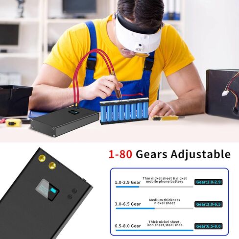 5000W Mini Battery Spot Welder, Portable Spot Welder Machine DIY Kit for 18650 Battery Pack Welding Tools, Adjustable Battery Welding Soldering Machine with Nickel Strip and Spot Welding Pen in Saudi Arabia