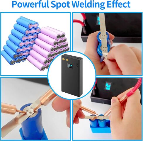 5000W Mini Battery Spot Welder, Portable Spot Welder Machine DIY Kit for 18650 Battery Pack Welding Tools, Adjustable Battery Welding Soldering Machine with Nickel Strip and Spot Welding Pen in Saudi Arabia