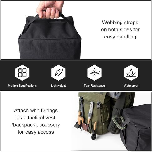 مجموعة مكعبات التعبئة التكتيكية من IDOGEAR مكونة من 3 قطع، منظمات متينة خفيفة الوزن مع سحاب، حقيبة تخزين الأدوات المساعدة للسفر والأنشطة الخارجية in Kuwait