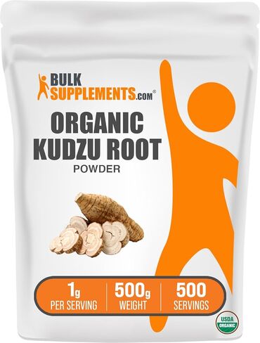 BulkSupplements.com مسحوق كودزو العضوي - مكمل جذر كودزو، مسحوق جذر كودزو - مكمل عشبي، خالي من الغلوتين - 1000 مجم لكل وجبة، 250 جم (8.8 أونصة) (عبوة من قطعة واحدة) in Kuwait