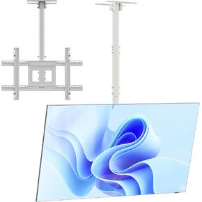 ONKRON Wall & Ceiling TV Mount for 32-80 Inch TVs up to 150 lbs, Drop Down TV Mount Height Adjustable 100x100-600x400 VESA Full Motion TV Ceiling Mount Swivel Tilt - Ceiling Mount TV Bracket Black