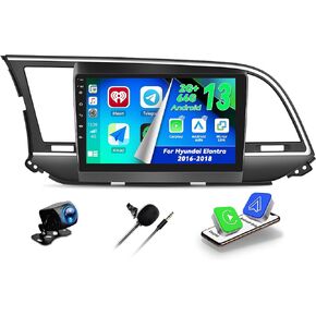 Camecho 2+64G Car Stereo Radio for 2016 Hyundai Elantra,Android 13 Car Stereo with CarPlay Android Auto,9" Touch Screen Car Radio with Bluetooth,GPS Navigation Head Unit,WiFi,FM&AM,RDS,DSP,SWC in Saudi Arabia