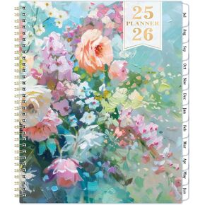 2024-2025 Planner - Planner 2024-2025 with Tabs, 6.3" x 8.4", July 2024 - June 2025, 2024-2025 Planner Weekly and Monthly with Back Pocket + Thick Paper + Twin-Wire Binding - Bronzing Sun