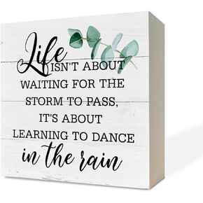 Inspirational Wood Signs, Wooden Box Sign Desk Decor, Positive Thinking Sign, Office Decor, Freestanding Decoration for Home Farmhouse, Housewarming Gift, Today is a Good Day for a Good Day