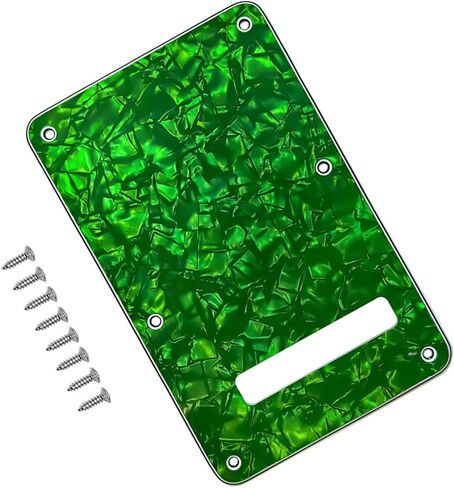 Speckled white guitar backplate Compatible with Fender ST, with six screws for easy installation, suitable for American/Mexican standard modern Strat electric guitars. in Kuwait