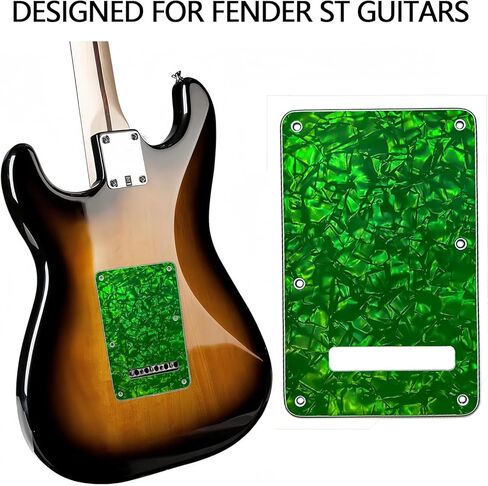 Speckled white guitar backplate Compatible with Fender ST, with six screws for easy installation, suitable for American/Mexican standard modern Strat electric guitars. in Kuwait