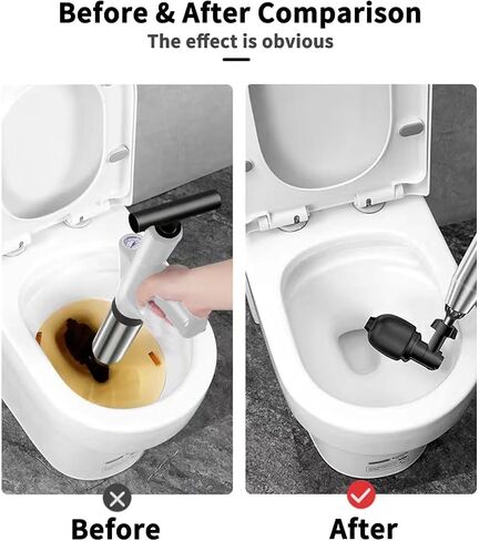 Toilet Plunger Air Drain Blaster: Power Air Plunger for Toilet,Speetop High Pressure Drain Plumb Plunger Gun with 3 Pcs Toilet Drain Snake Clog Remover, Sink Plunger for Toilets,Kitchens,Bathrooms in Saudi Arabia