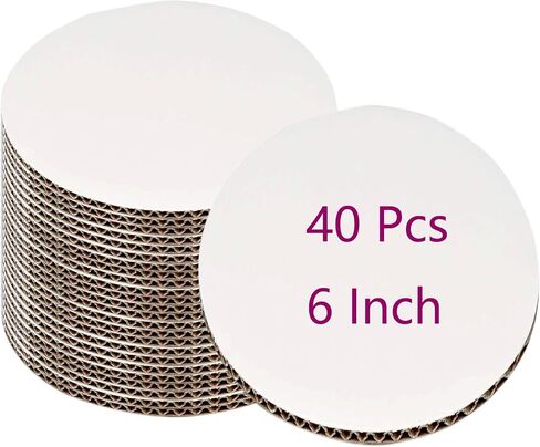 25pcs White Cake Boards 8 inch Round Disposable Cake Circle Plate Waterproof and Oil-proof Cake Boards Sturdy Cake Trays for Cake DIY Bread Dessert and Crafts Display (8 Inch-pack of 25) in Saudi Arabia