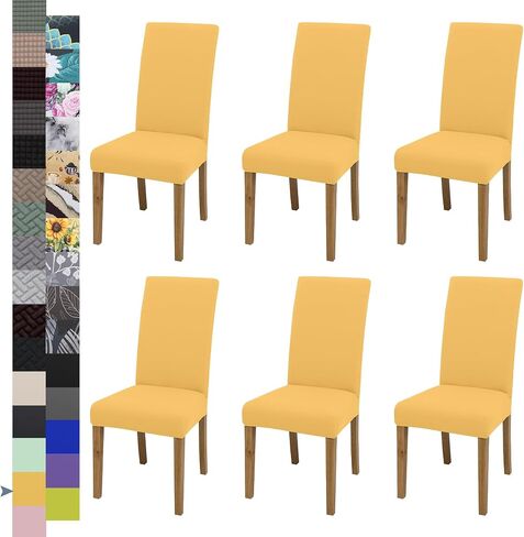 Dining Chair Cover,Dining Room Chair Covers Set of 4,Stretch Kitchen Chair Cover,Washable Dining Chair Cover,Parsons Chair Slipcovers Protective,for Home,Restaurant,Banquet(Dark Gray) in Saudi Arabia