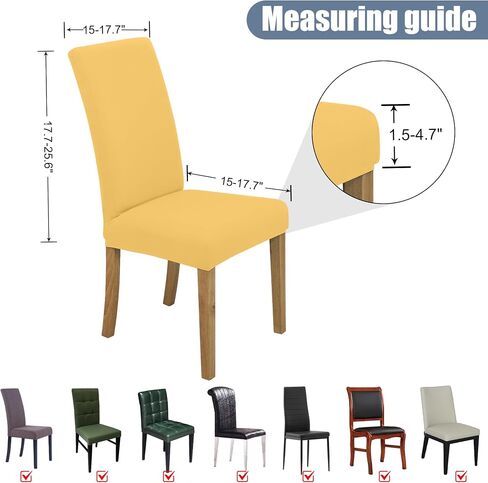 Dining Chair Cover,Dining Room Chair Covers Set of 4,Stretch Kitchen Chair Cover,Washable Dining Chair Cover,Parsons Chair Slipcovers Protective,for Home,Restaurant,Banquet(Dark Gray) in Saudi Arabia