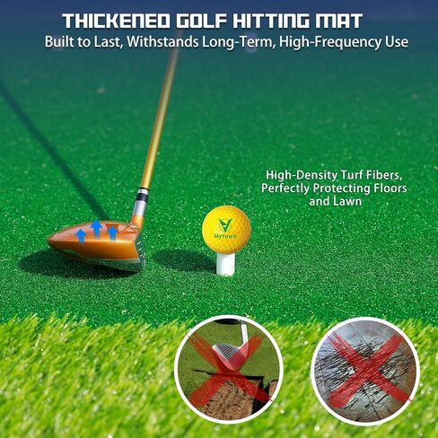 بساط جولف 4 في 1 MyVoice متعدد الاستخدامات بسمك 5 × 4 أقدام بساط ضرب جولف سميك 4 بساط تدريب جولف قابل للتبديل لتدريب الجولف الداخلي والخارجي، عشب ممتاز مع مقاومة معززة للصدمات لجميع لاعبي الجولف in Kuwait