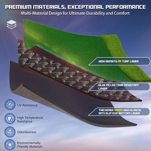 بساط جولف 4 في 1 MyVoice متعدد الاستخدامات بسمك 5 × 4 أقدام بساط ضرب جولف سميك 4 بساط تدريب جولف قابل للتبديل لتدريب الجولف الداخلي والخارجي، عشب ممتاز مع مقاومة معززة للصدمات لجميع لاعبي الجولف in Kuwait