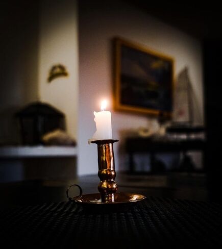 SPIRITUOPOLIS Pure Copper Handmade Candle Holder - Vintage Boho Candle Holders with Handle - Decorative Pillar Candle Holder for Home Decor - Hammered Rustic Candle Holder for Special Events - 1 Piece in Saudi Arabia