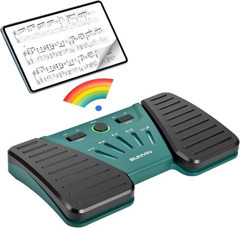 Wireless Page Turner Pedal Buletooth Foot Pedal Music Page Turner Pedal for Phones Ipad Tablets Phone Rechargeable Hands-Free Page Turner Pedal Anti-slip（orange) in Saudi Arabia