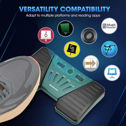 Wireless Page Turner Pedal Buletooth Foot Pedal Music Page Turner Pedal for Phones Ipad Tablets Phone Rechargeable Hands-Free Page Turner Pedal Anti-slip（orange) in Saudi Arabia