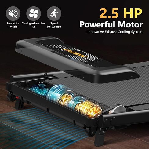 جهاز سير للمشي، جهاز مشي تحت المكتب، جهاز مشي للمكتب المنزلي، جهاز مشي هادئ 2 في 1 للمشي والركض، جهاز مشي محمول بقوة 2.5 حصان مع جهاز تحكم عن بعد، شاشة LED in Kuwait