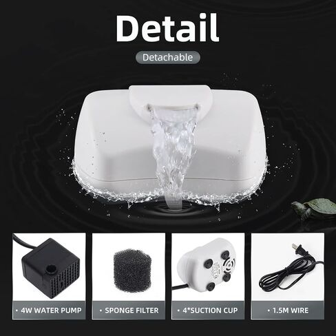 UPETTOOLS Turtle Filter Internal Filter for Reptiles Tank Low Level Filter for Small Fish Tank Turtle Tank Shrimp Tank Amphibian Frog Crab in Saudi Arabia