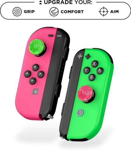 KontrolFreek Splash Performance Thumbsticks for Nintendo Switch Joy-Con Controller | Concave | Blue/Red in Kuwait