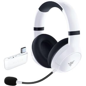 Razer Kaira HyperSpeed Wireless Gaming Headset for PlayStation/PC, Mobile: 50mm Drivers - HyperClear Cardioid Mic - Memory Foam Cushions - Bluetooth - 30 Hr Battery - White & Black (Renewed)