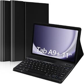 حافظة MORECOO لهاتف Samsung Galaxy Tab A9 Plus مع لوحة مفاتيح مقاس 11 بوصة 2023 (SM-X210/X216/X218)، حافظة كمبيوتر لوحي A9 Plus مع لوحة مفاتيح لاسلكية قابلة للفصل، وردي in Kuwait