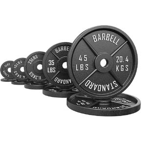 Synergee Standard Metal Weight Plates with 2" Opening for Bodybuilding, Olympic & Power lifting workouts. Metal Weight Plates Sold in Singles, Pairs & Sets. Available from 2.5 to 45 Pounds.