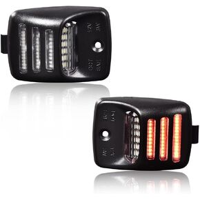 PIT66 LED لوحة ترخيص الضوء، متوافق مع Chevy Colorado 2004-2012/Fit GMC Canyon 04-12 LED مصباح لوحة ترخيص المصد الخلفي #20985454