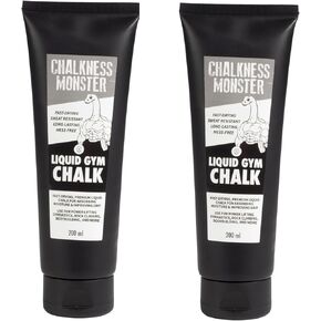 Liquid Gym Chalk - Mess-Free - Premium Sweat Resistant Long Lasting Grip Enhancer - Quick Dry Improved Hand Grip for Gymnastics, Rock Climbing, Power Lifting and More - Chalkness Monster 50 mL Bottle