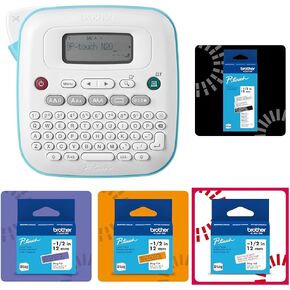Brother P-Touch PT-N20 Personal Desktop Label Maker, Portable, Handheld and Prints, P-Touch Btag ~½" (12mm) Wide Color Personalized Label Tapes