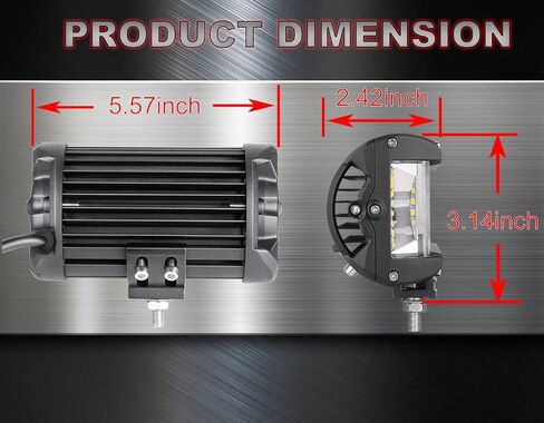 LED Pod Lights, Muto-Beam 4 inch Dually Sided Side Shooter Quad Row LED Fog Lights LED Spot Flood Combo Lights Bar Waterproof Off Road Lighst LED Work Lights for Truck UTV ATV SUV Boat, 3 Year Warrant in Saudi Arabia