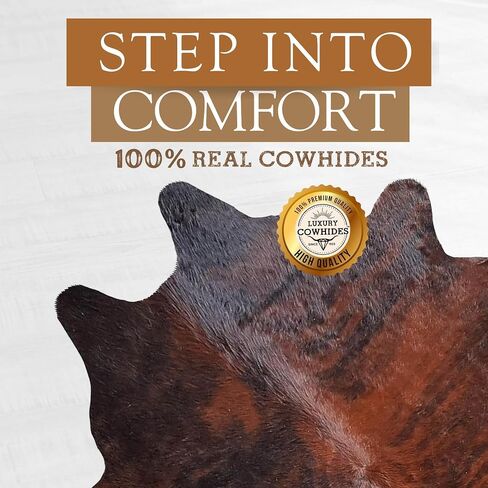 Genuine Brindle Cowhide Rug Large Size 6 x 7-8 ft. 180 x 240 cm in Saudi Arabia