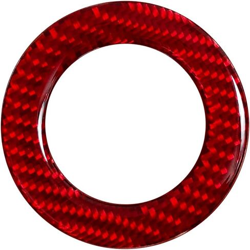 SUNJIKA Compatible with 1PCS Carbon Fiber Engine Start Stop Button Cover Trim Ignition Key Ring Decal Sticker Accessories for Ford Explorer 2013 2014 2015 2016 2017 2018 (Black) in Kuwait