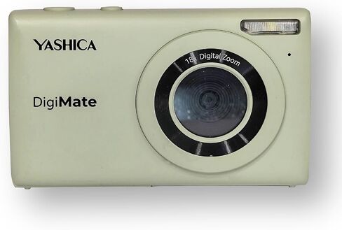 كاميرا Yashica DigiMate الرقمية، كاميرا 4K للتصوير الفوتوغرافي، كاميرا رقمية للنقطة والتقاط مع تكبير 18X، تدعم بطاقات Micro SD، كاميرا رقمية صغيرة للفتيات والفتيان في سن المراهقة - أوف وايت in Kuwait