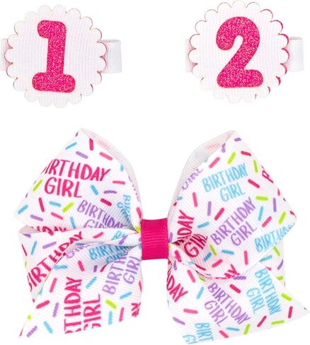 Small Polka Print Dot Bow with 2 Novelty Glitter Stackers in Saudi Arabia