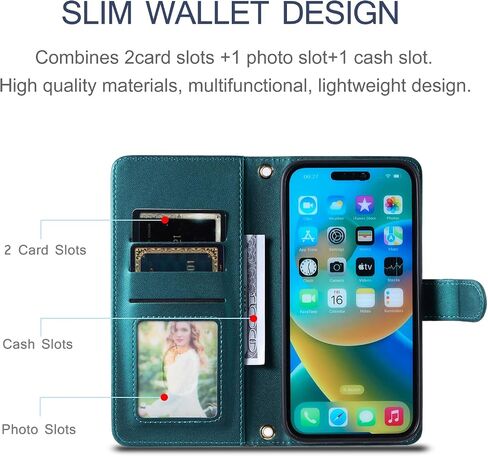Argyle Wallet Case for iPhone 16 Pro Max 6.9 inch with Wrist Strap Shoulder Strap, Card Slots Folio Purse Luxury PU Leather Stand Cell Phone Cover for i Phone16 16Pro i16 ProMax 16ProMax Red in Saudi Arabia