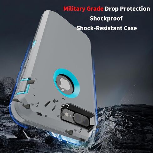 Co-Goldguard for iPhone 8 Plus Case for iPhone 7 Plus Case with Screen Protector [Shockproof] [Dropproof] [Dust-Proof] 3 Layers Heavy Duty Protection Phone Cover for iPhone 8 Plus & 7 Plus 5.5,Black in Saudi Arabia