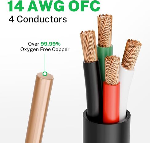 FIRMERST 14/4 OFC Outdoor Speaker Wire, Direct Burial, 250 FT in Kuwait