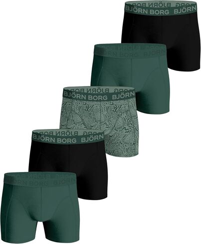 Björn Borg | Bjorn Borg Cotton Stretch Boxer 5P, Boxer Briefs for Men, Multi-Packs Available in Saudi Arabia