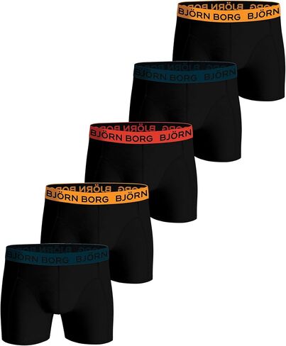 Björn Borg | Bjorn Borg Cotton Stretch Boxer 5P, Boxer Briefs for Men, Multi-Packs Available in Saudi Arabia