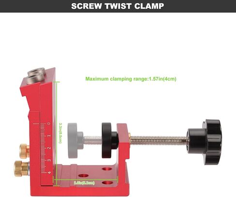 Pocket Hole Jig Tool Kit for Carpentry with Guide Hole Block with Adjustable Hole Pitch, Removable Pocket Hole Drill Guide Jig Set for 15° Angled Holes, Portable Pocket Hole Screw Clamp System, Metric in Saudi Arabia