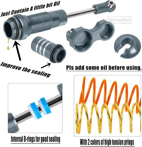 RC Upgrades Part for 1/10 Slash 2WD,Driveshafts,Shock Absorbers &Suspension Arms &Turnbuckles Links&Caster Blocks &Steering Block &Stub Axle Carriers &Shock Towers &Bulkhead,Red in Kuwait