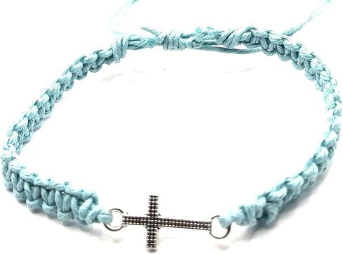 Cross Charm Hemp Bracelet Christian Religious Camo Camouflage Adjustable Cord for Men Women Teen Girls Handmade Beach Hemp Jewelry in Saudi Arabia
