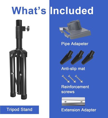 Starlink Gen 3 Tripod Stand, Adjustable Heavy-Duty Mount, Supports Gen 3/V4 and Standard Kickstand Dish, Height Adjustable from 2 to 4.5 Feet, Comes with Slide-In Pipe Adapter in Saudi Arabia