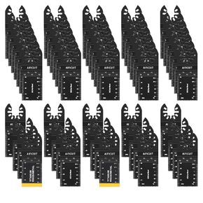 55 PCS Universal Wood Metal Oscillating Multitool Quick Release Saw Blades Fit Dewalt Porter Cable Black & Decker Rockwell Ridgid Ryobi Milwaukee Chicago Craftsman