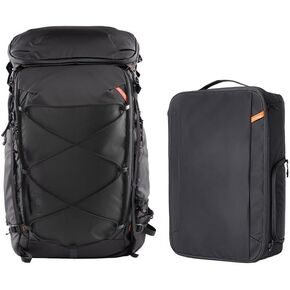 PGYTECH OnePro Flex Backpack 50L+Camera Insert Bag L, Fits DSLR/SLR/Mirrorless Cameras/Lenses and Other Gear, Lightweight Outdoor Hiking Bundle for Photography, Travel Bag with Laptop Compartment