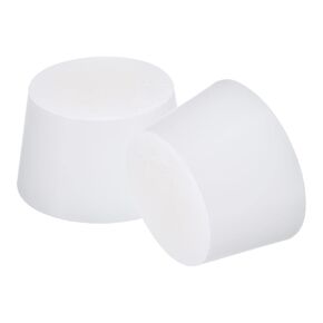MECCANIXITY Silicone Rubber Tapered Plug 32mm to 42mm Solid White for Powder Coating, Painting, Anodizing, Plating, Sandblasting, Laboratory Use 2 Pieces